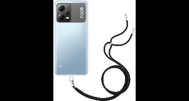 Just in Case hoesje met koord geschikt voor Xiaomi Poco X5 Hoesje met Koord - Flexibele Case - Transparant