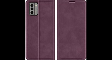 Just in Case hoesje geschikt voor Nokia G22 - Hoesje met Pasjeshouder - Luxe Book Case - Paars