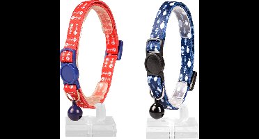 Duvoplus - Halsband Voor Dieren - Kat - Kattenhalsband Visgraat 3 Nylon 20-30cm / 10mm Gemengde Kleuren - 1st