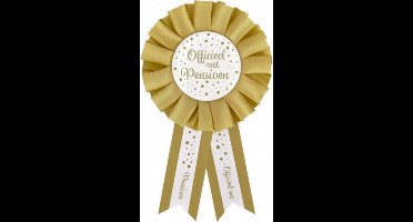 Party Rosettes gold/white - Pensioen