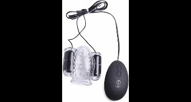 XR Brands Deluxe Dual Vibrating Head Teaser clear