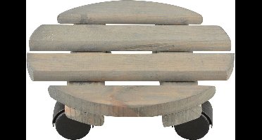 Esschert Design Plantentrolley - hout - 23 cm - tot 100 kg - trolley voor kamerplanten