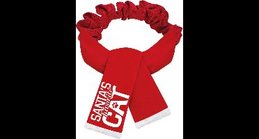 Plenty Gifts Kerst Sjaal - Kattenstropdas - Favorite Cat - Rood - S