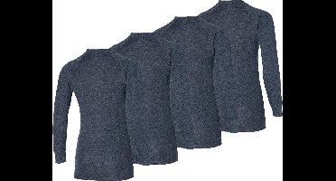 Heatkeeper - Thermoshirt dames - Antraciet - L - 4-Stuks - Thermokleding dames