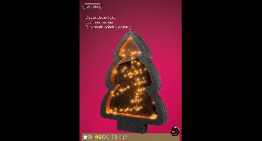 Lumineo - MicroLED lijst l4b27h38c zwrt/kwrm kerst