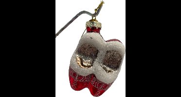 Crazy kerstboom hanger klompen rood