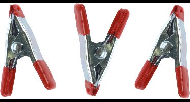 FX Tools Zeilklemmen/veerklemmen - 18x - staal - 5 cm - mini lijmklemmen