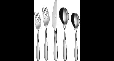 Sola Twist Bestekset 6 persoons - 50 delig - Zilverwit Premium Edelstaal 18/10 - Vaatwasserbestendig