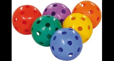 Megaform Floorhockey set - 6 ballen in 6 kleuren voor indoor gebruik