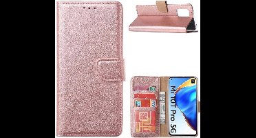 LuxeBass Hoesje geschikt voor Xiaomi Mi 10T / Mi 10T Pro 5G - Bookcase Rose Goud - portemonnee hoesje - telefoonhoes - gsm hoes - telefoonhoesjes