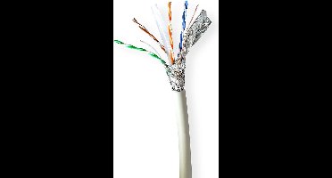 Nedis Netwerk Kabel Rol - CAT6a - Solid - SF/UTP - Koper - 305.0 m - Binnenshuis - Rond - LSZH - Grijs - Trekdoos