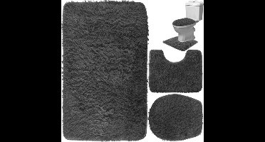 Ruhhy - Badkamermat set 3-delig - Grijs