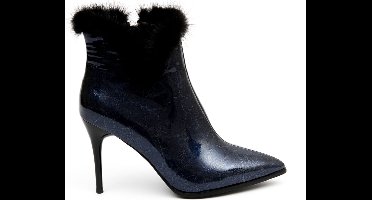 Zerba - Dames Enkellaarzen - Maat 37 - Blauw Leer - Azzano