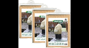 Nature plantenhoes met trekkoord - 6x stuks - H150 x D75 cm - beige - anti-vorst beschermhoes