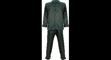 Regenpak - Dames & Heren - Maat L - Wind / Waterdicht & Ademend - Met capuchon - Groen