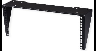 19" wand-/ondersteuningsbeugel, 4 HE, zwart