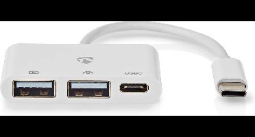 Nedis USB-Hub - 1x USB-C - 1x USB-C / 2x USB 2.0 A Female - 3 poort(en) - USB Gevoed