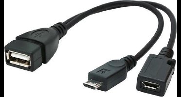 CablExpert A-OTG-AFBM-04 - USB-kabel USB - micro USB + voeding