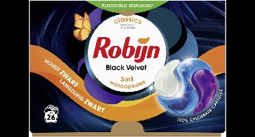 Robijn Wascapsules 3-in1 Black Velvet 26 stuks