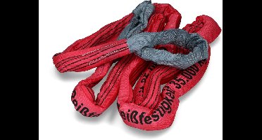 Excellent Sleepkabel - Sleepkabel stretch - Sleepband - Extra stevig sleeptouw - Rood - 7.8 kg - 6 meter - tot 35 ton