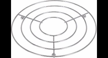 Excellent Houseware Onderzetter - zilver - metaal - D20 cm - rond - pannenonderzetter - antislip