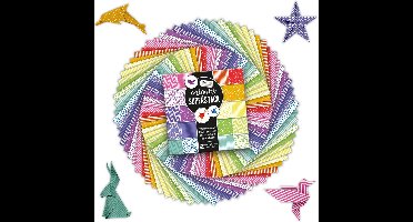 Origami Papier 180pcs - Vouwblaadjes - 15x15cm - Hobby en Creatief voor Kinderen en Volwassenen - Kraanvogel vouwen - Vouwvoorbeelden