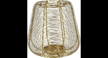 Lantaarn -windlicht - goudkleurig - kaarsenstandaard - woondecoratie - goud