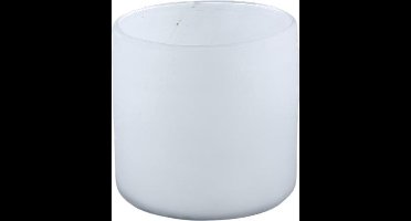 PTMD Windlicht Kamea - 12x12x12 cm - Glas - Wit