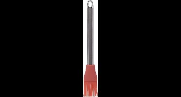 La Cucina Bakkwast - zilver/rood - RVS/Siliconen - 26 cm - Keukengerei