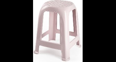 Forte Plastics Keukenkrukje/opstapje - Handy Step - roze - kunststof - 37 x 37 x 46 cm