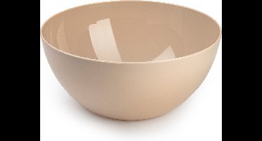 Plasticforte Serveerschaal/saladeschaal - D23 x H10 cm - kunststof - beige - 3000 ml