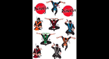 Boland - Set 4 stickervellen 'Ninja' - Superhelden - Superhelden