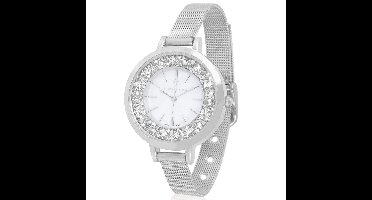 Temptation dames horloge zilverig kleur, staal horloge,