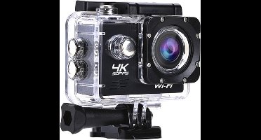 Lipa AT Q1 4K Ultra HD action camera IPS Wifi - Action cam - Onderwatercamera - Vlog camera - Wifi camera - Dashcam - Actie camera - Alternatief GoPro - 4K 30 FPS - Sony IMX sensor - 24 MP - Beeldstabilisatie - 21 Accessoires - SD 16 GB