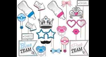 Haza Original Photo Booth Props Gender Reveal