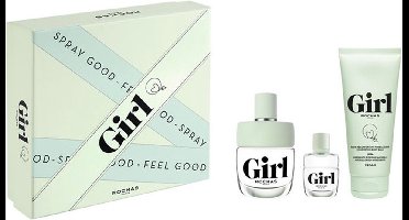 Rochas Girl Eau De Toilette Spray 100ml Set 3 Pieces