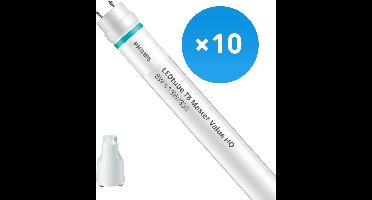 Voordeelpak 10x Philips LED Buis T8 MASTER Value (EM/Mains) High Output 8W 1000lm - 830 Warm Wit | 60cm - Vervangt 18W
