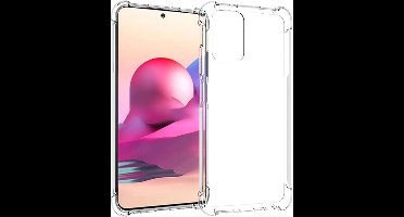 Shop4 - Geschikt voor Xiaomi Redmi Note 10 Hoesje - Zachte Back Case Drop Proof Transparant