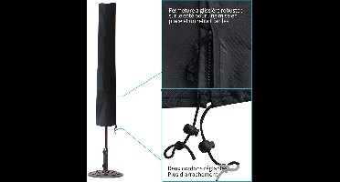 beschermhoes voor parasolhoes parasolhoes voor Ø 300cm parasolhoes Tearproof Waterdicht 420D 190×30/40/50cm