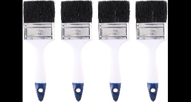 Kinzo Verfkwast - 4x - plat - 70 mm x 23 cm - Terpentinebasis - platte verfkwast