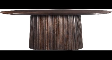 Livingfurn - Eetkamertafel Salvator Walnut 230cm - Mangohout
