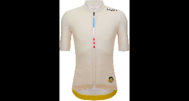 Santini Mj Mont Ventoux Korte Mouw Wielertrui Beige 2XL Man