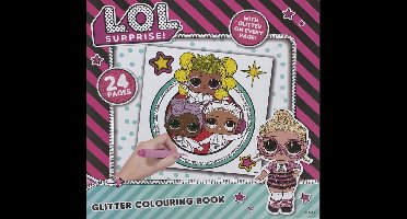 L.O.L. Surprise! Kleurboek - Roze / Zwart - Multicolor - 21 x 21 cm - 24 pagina's - Glitter colouring book