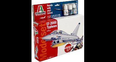 Italeri Modelbouwpakket Militaire voertuigen - 72001 EF-2000 Typhoon - Complete Set - Starter Kit Plastic - 1:72 - Modelbouw