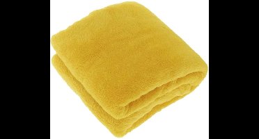 Unique Living Plaid Justin - Polyester - Geel - 200 x x 150 cm (BxHxD)