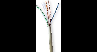 Nedis Netwerk Kabel Rol - CAT6 - Stranded - U/UTP - Koper - 100.0 m - Binnenshuis - Rond - LSZH - Grijs - Trekdoos