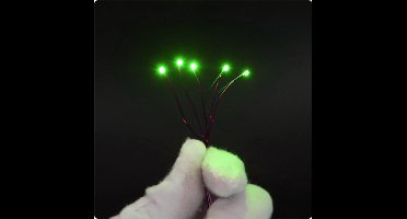 SMD 0805 led met kabel 20cm 12v 10 stuks kleur groen