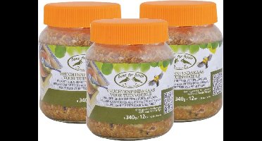 Best for Birds Vogelvoer - 3x - Vruchten pindakaas voor vogels - 340 gram - vogels voeren - vruchtenpindakaas - 4 seizoenen