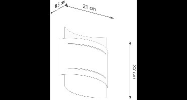 Sollux Lighting Wandlamp Hestia - 23x21x8.5cm - G9 - zwart - staal