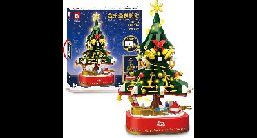 brickparts.nl Verlichte muziek doos kerstboom is compatibel met het bekende merk.